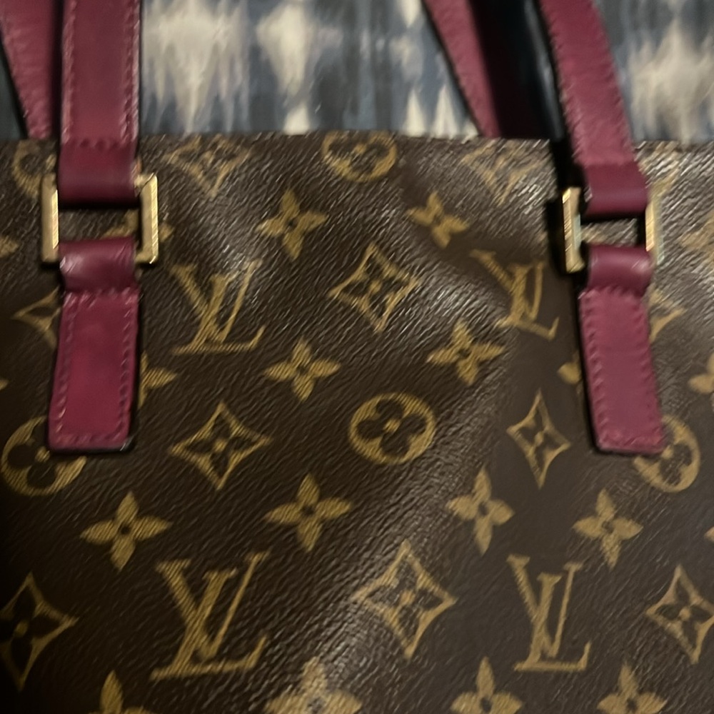Louis Vuitton Brown and Purple Monogram Tote and matching wallet. - Picture 12 of 14